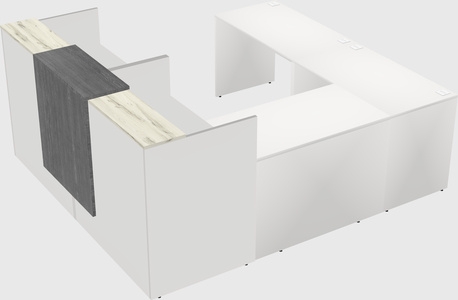 Shared one sided u-shaped reception desk