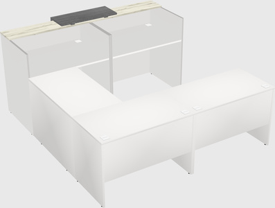 Shared one sided u-shaped reception desk