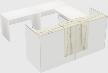 Shared one sided u-shaped reception desk