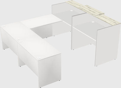 Shared one sided u-shaped reception desk