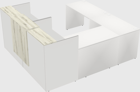Shared one sided u-shaped reception desk