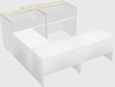 Shared one sided u-shaped reception desk