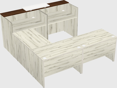 Shared one sided u-shaped reception desk