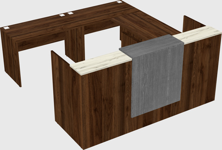 Shared one sided u-shaped reception desk