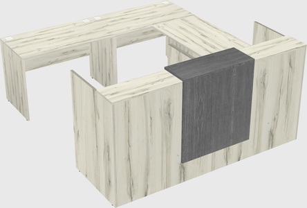 Shared one sided u-shaped reception desk