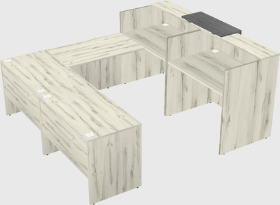 Shared one sided u-shaped reception desk