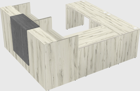 Shared one sided u-shaped reception desk