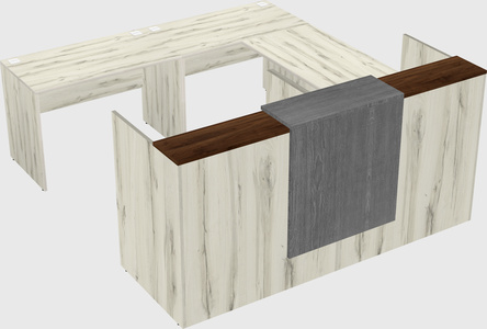 Shared one sided u-shaped reception desk
