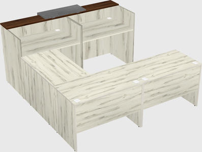 Shared one sided u-shaped reception desk