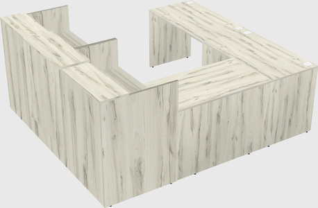 Shared one sided u-shaped reception desk