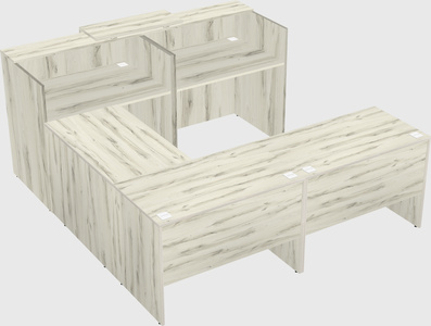 Shared one sided u-shaped reception desk