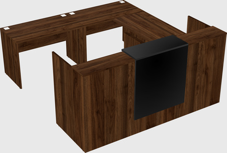 Shared one sided u-shaped reception desk