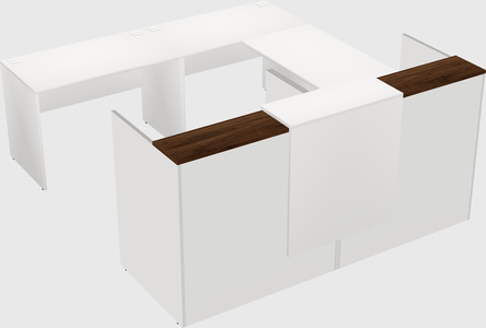Shared one sided u-shaped reception desk
