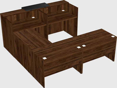 Shared one sided u-shaped reception desk