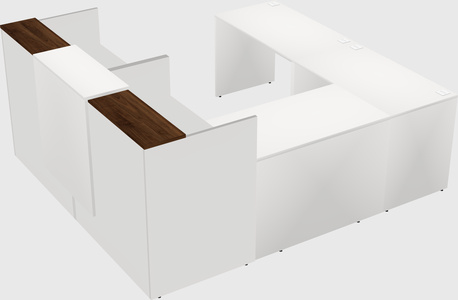 Shared one sided u-shaped reception desk