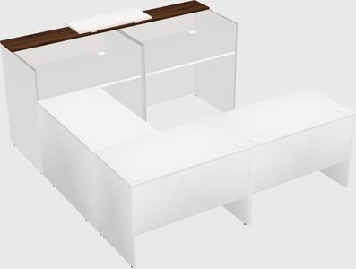 Shared one sided u-shaped reception desk