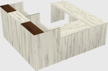 Shared one sided u-shaped reception desk