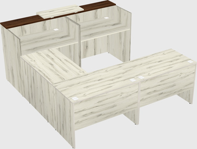 Shared one sided u-shaped reception desk