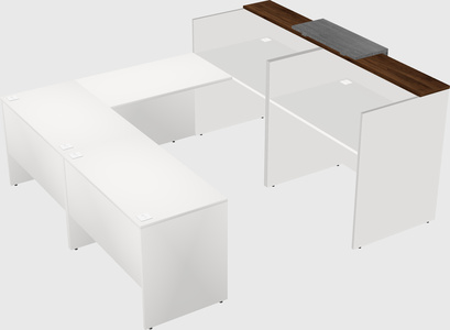 Shared one sided u-shaped reception desk
