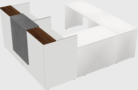 Shared one sided u-shaped reception desk