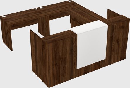 Shared one sided u-shaped reception desk