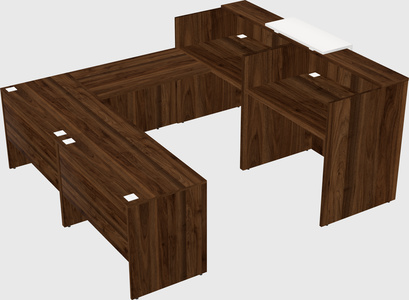 Shared one sided u-shaped reception desk
