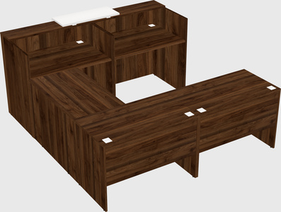 Shared one sided u-shaped reception desk