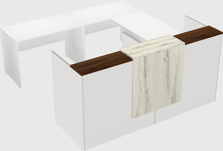 Shared one sided u-shaped reception desk
