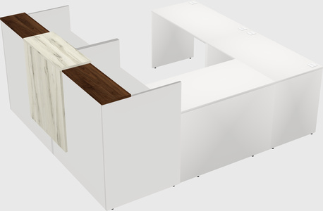 Shared one sided u-shaped reception desk