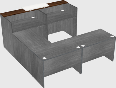 Shared one sided u-shaped reception desk