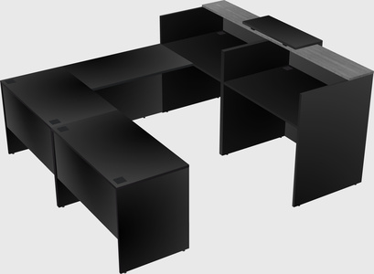 Shared one sided u-shaped reception desk