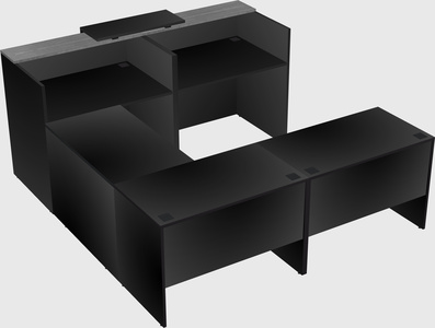 Shared one sided u-shaped reception desk