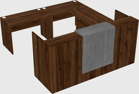 Shared one sided u-shaped reception desk