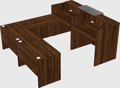 Shared one sided u-shaped reception desk