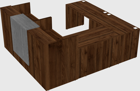 Shared one sided u-shaped reception desk