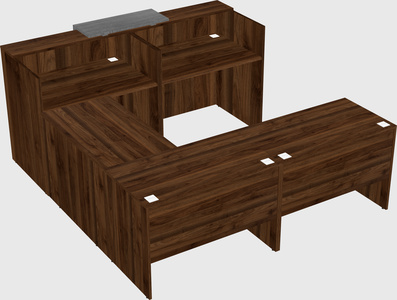 Shared one sided u-shaped reception desk