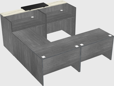 Shared one sided u-shaped reception desk