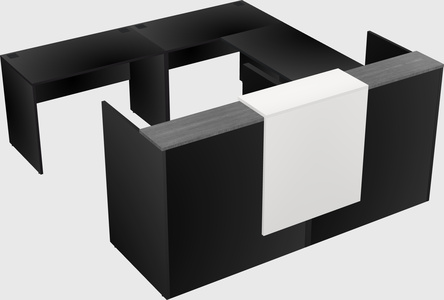 Shared one sided u-shaped reception desk