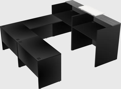 Shared one sided u-shaped reception desk