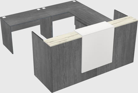 Shared one sided u-shaped reception desk