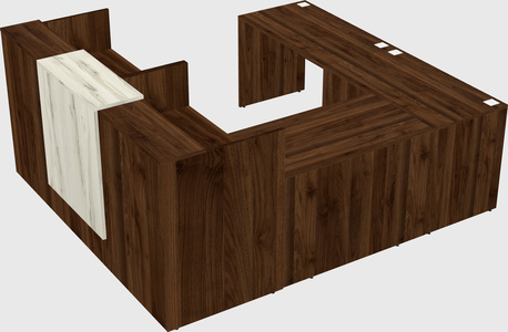 Shared one sided u-shaped reception desk