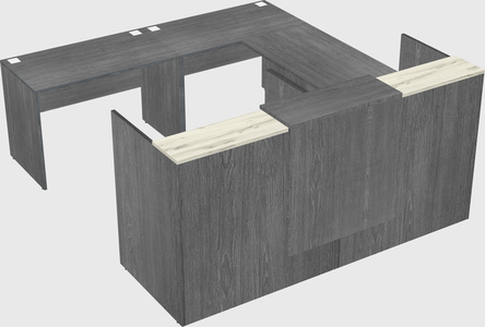 Shared one sided u-shaped reception desk
