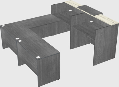 Shared one sided u-shaped reception desk