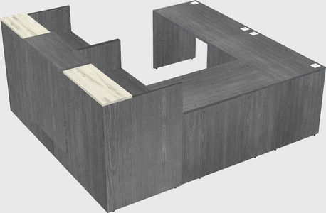 Shared one sided u-shaped reception desk