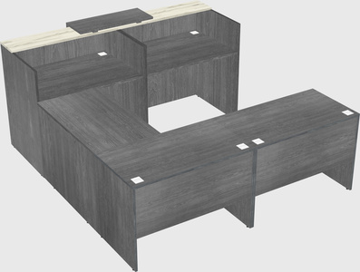 Shared one sided u-shaped reception desk