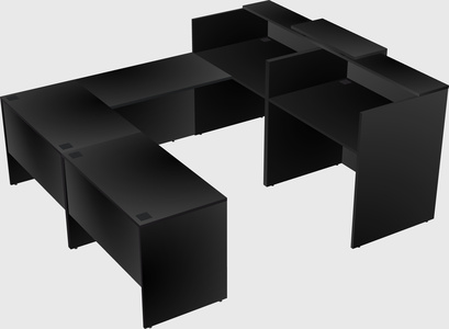Shared one sided u-shaped reception desk
