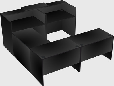Shared one sided u-shaped reception desk