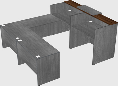 Shared one sided u-shaped reception desk