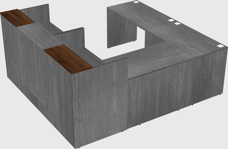 Shared one sided u-shaped reception desk