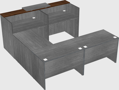 Shared one sided u-shaped reception desk